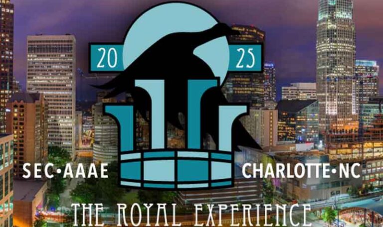 SEC Conference Logo with city background