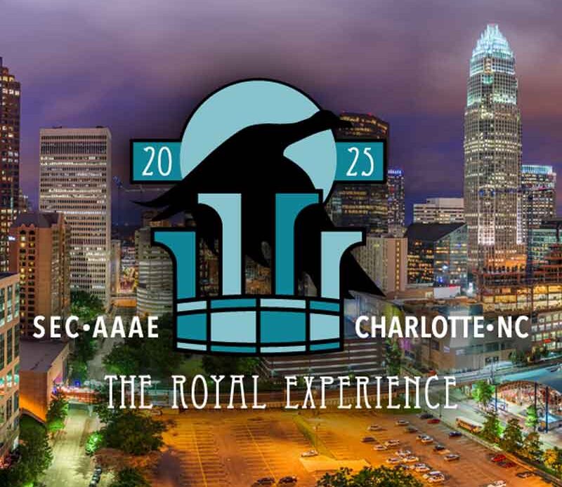 SEC Conference Logo with city background