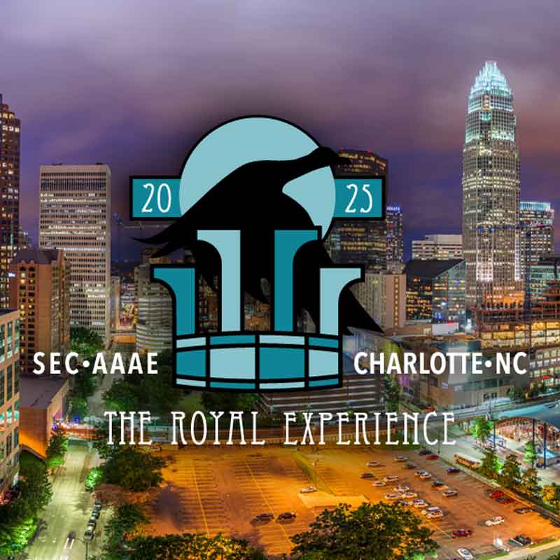 SEC Conference Logo with city background